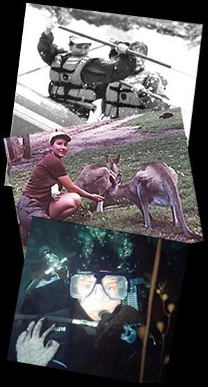 Whitewater rafting feeding kangaroos and scuba diving